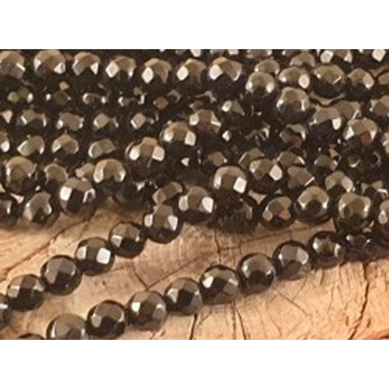 Onyxkette facettiert 4mm