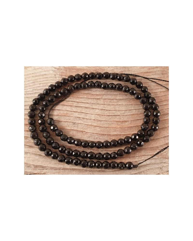 Onyxkette facettiert 4mm