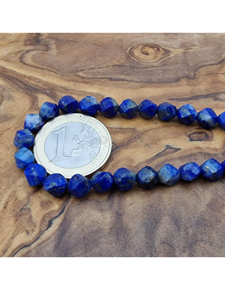 Lapislazulikette facettiert 6mm twist