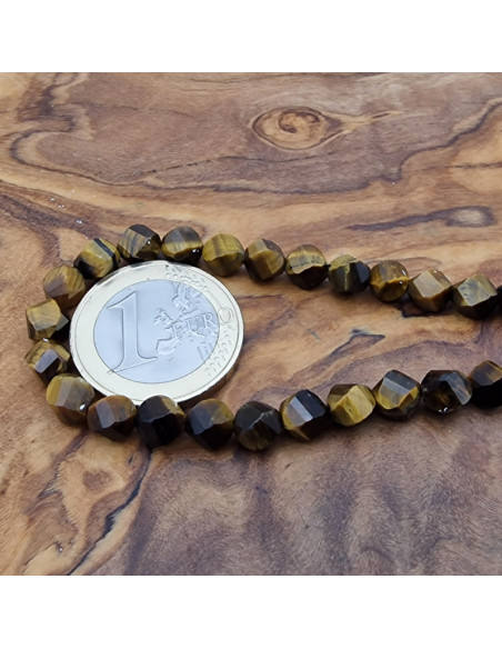 Tigeraugekette facettiert 6mm twist