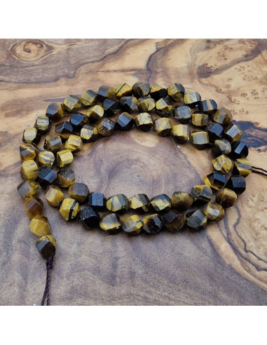 Tigeraugekette facettiert 6mm twist