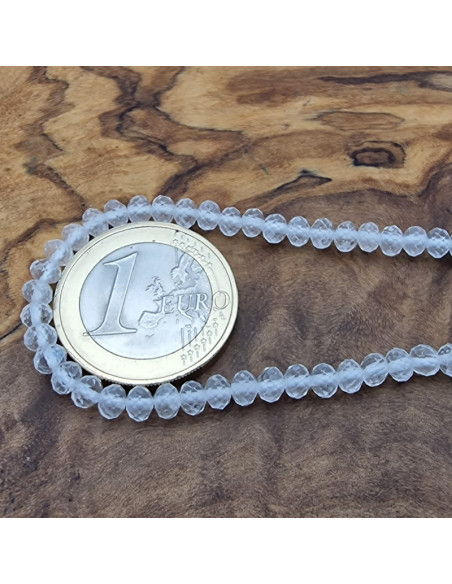 Bergkristallkette facettiert 4x2mm