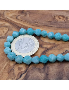 Amazonitkette facettiert 6mm twist 2