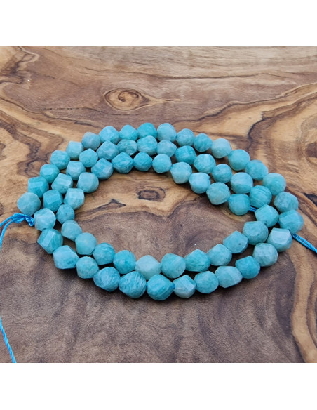 Amazonitkette facettiert 6mm twist