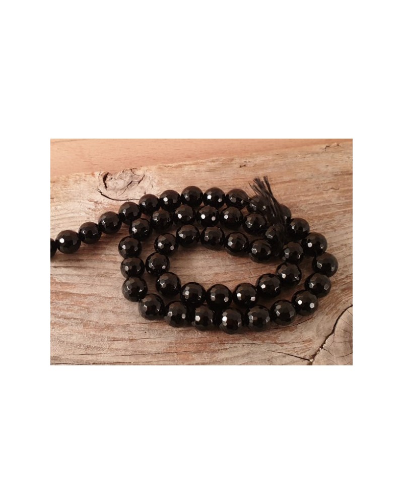 Onyxkette facettiert 8mm