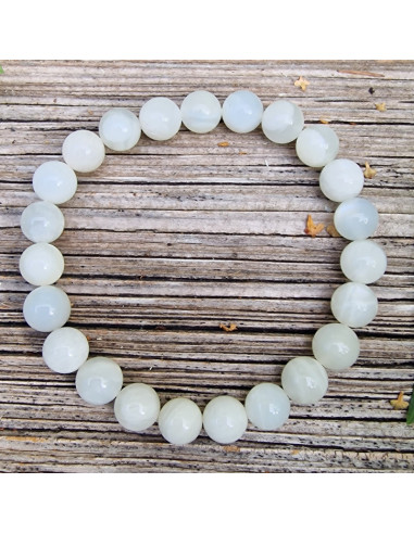 Mondstein weiß 8mm Armband