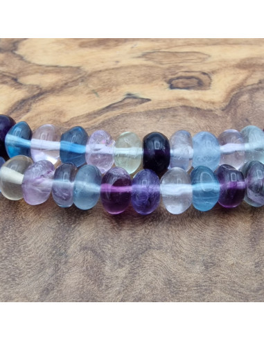 Regenbogenfluoritkette 6x4mm