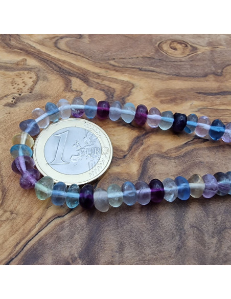 Regenbogenfluoritkette 6x4mm
