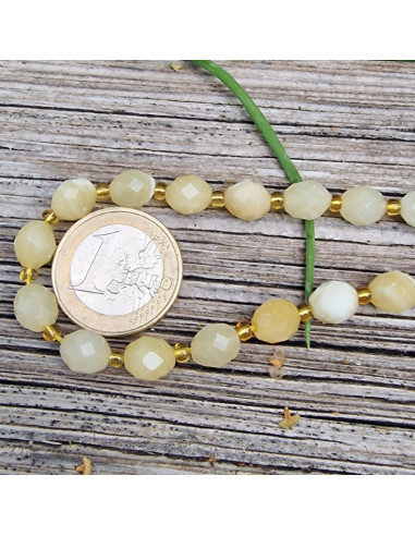 Calcitkette 6x8mm facettiert