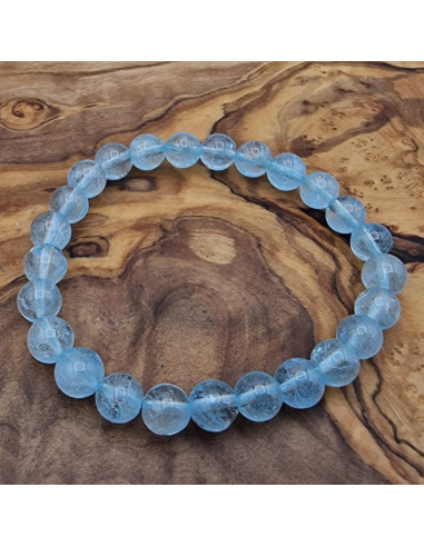 blauer Topas 8mm Armband