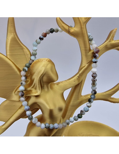 Larimar 3mm Armband facettiert
