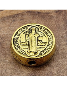 Zwischenteil Saint & Cross 9mm, Metall Antik Gold 2