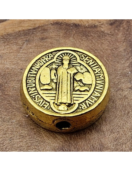 Zwischenteil Saint & Cross 9mm, Metall Antik Gold