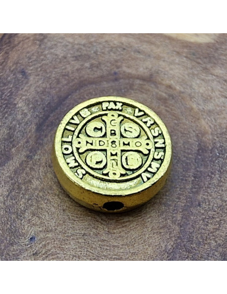 Zwischenteil Saint & Cross 9mm, Metall Antik Gold