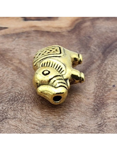 Zwischenteil Elefant, Metall Antik Gold 2