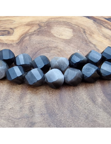 Goldobsidiankette facettiert 6mm twist