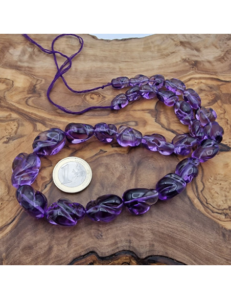Amethystkette A+ Topqualität 7-15mm