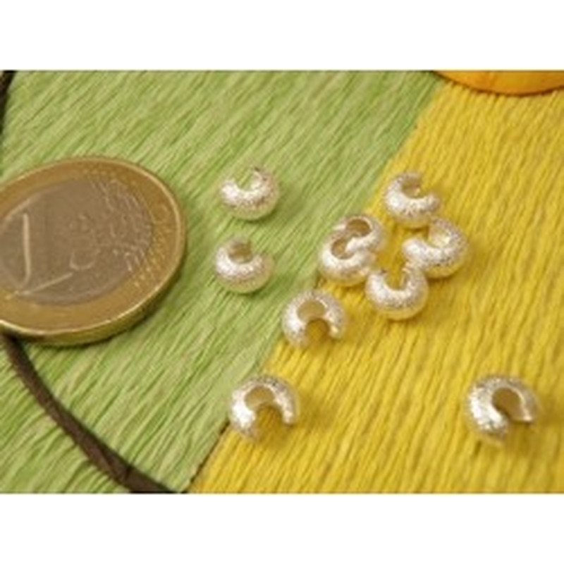 Kaschierkalotte 5mm, versilbert, 10 Stk 2