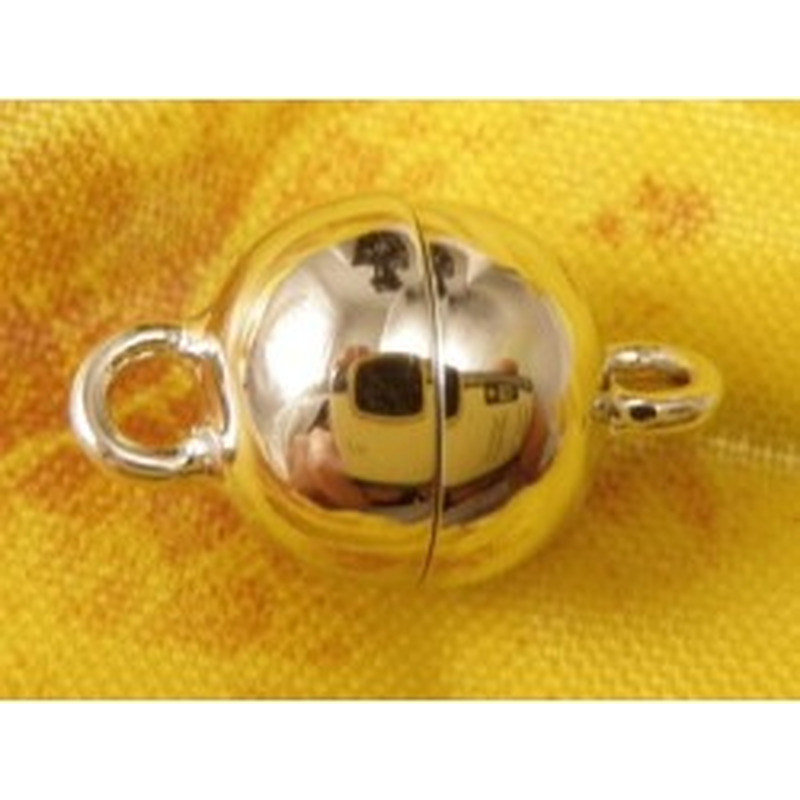 Magnetschliesse 8mm rhodiniert, geschlossen