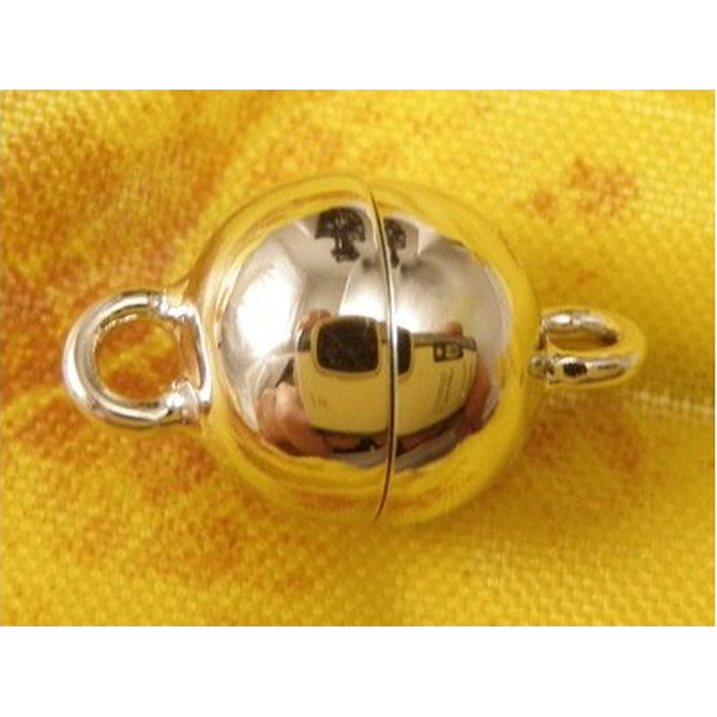 Magnetschliesse 8mm rhodiniert, geschlossen