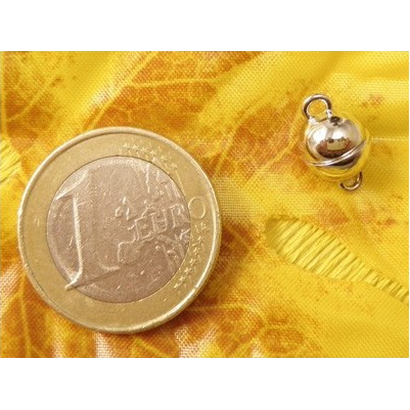 Magnetschliesse 8mm rhodiniert, geschlossen