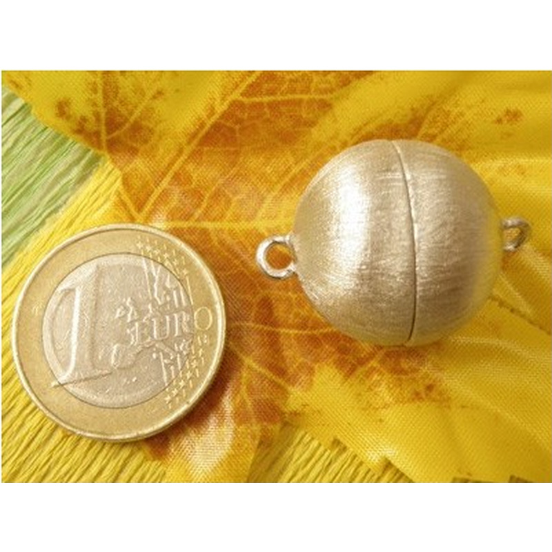 Magnetschliesse 20mm, 925 Silber rhodiniert,matt, geschlossen