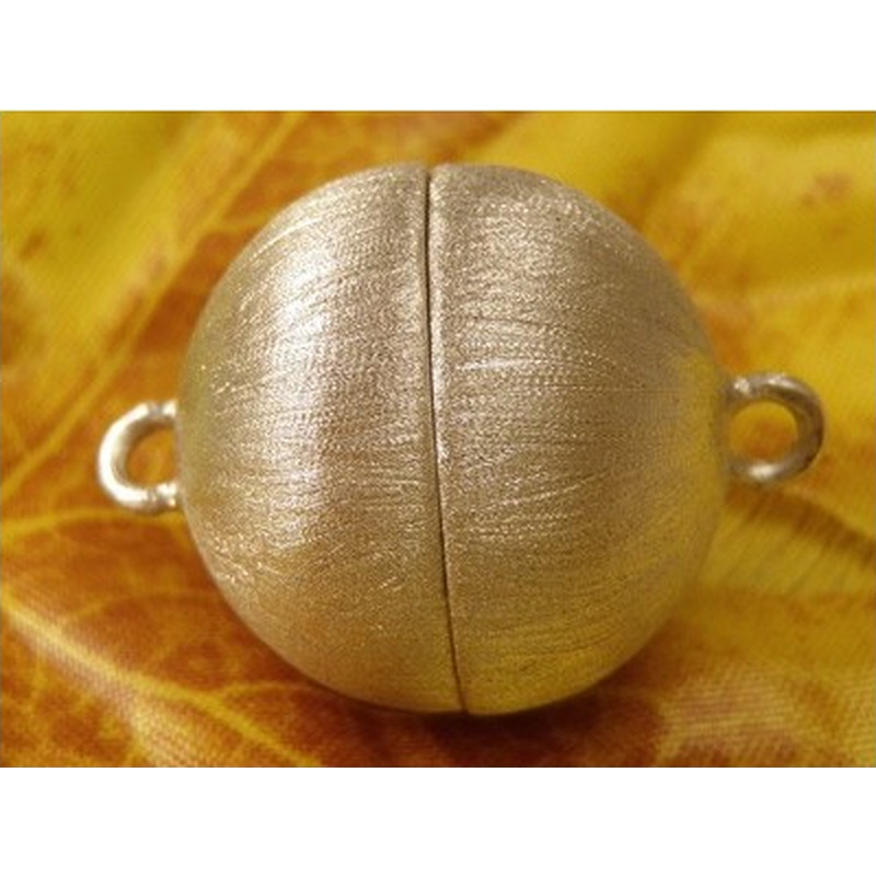 Magnetschliesse 20mm, 925 Silber rhodiniert,matt, geschlossen