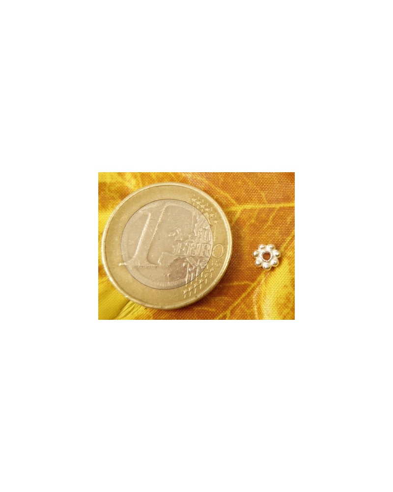 Zwischenteil, Blume 5x1.5mm, 925 Silber