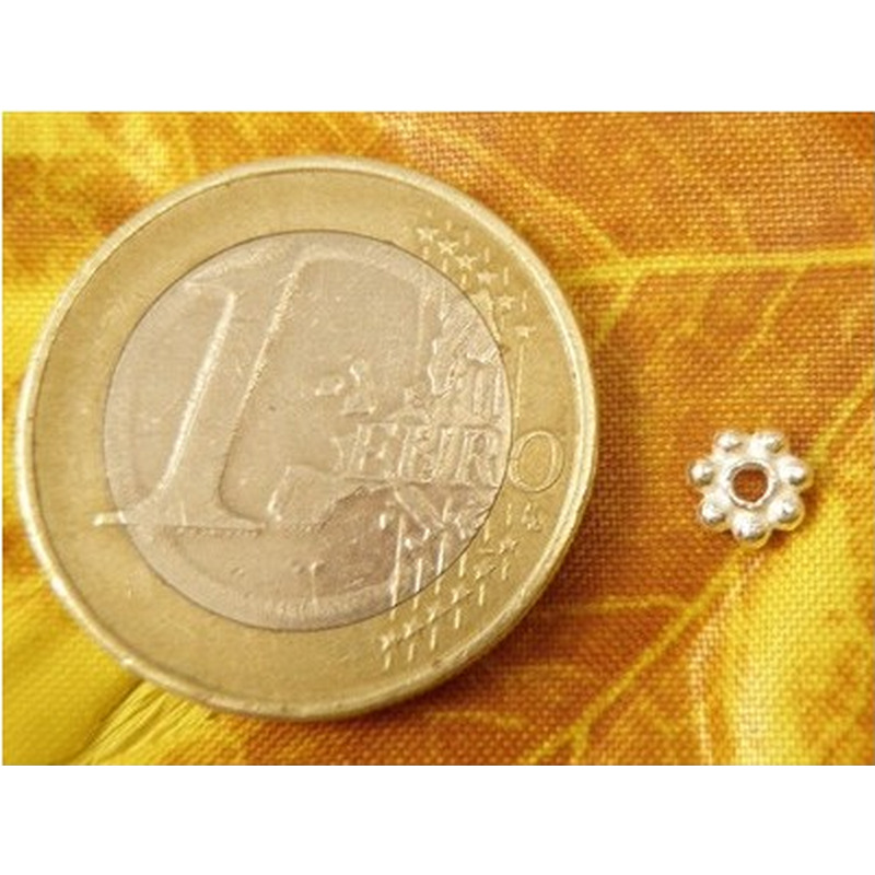 Zwischenteil, Blume 5x1.5mm, 925 Silber