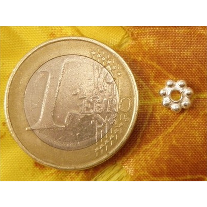 Zwischenteil, Blume 6x1.9mm, 925 Silber