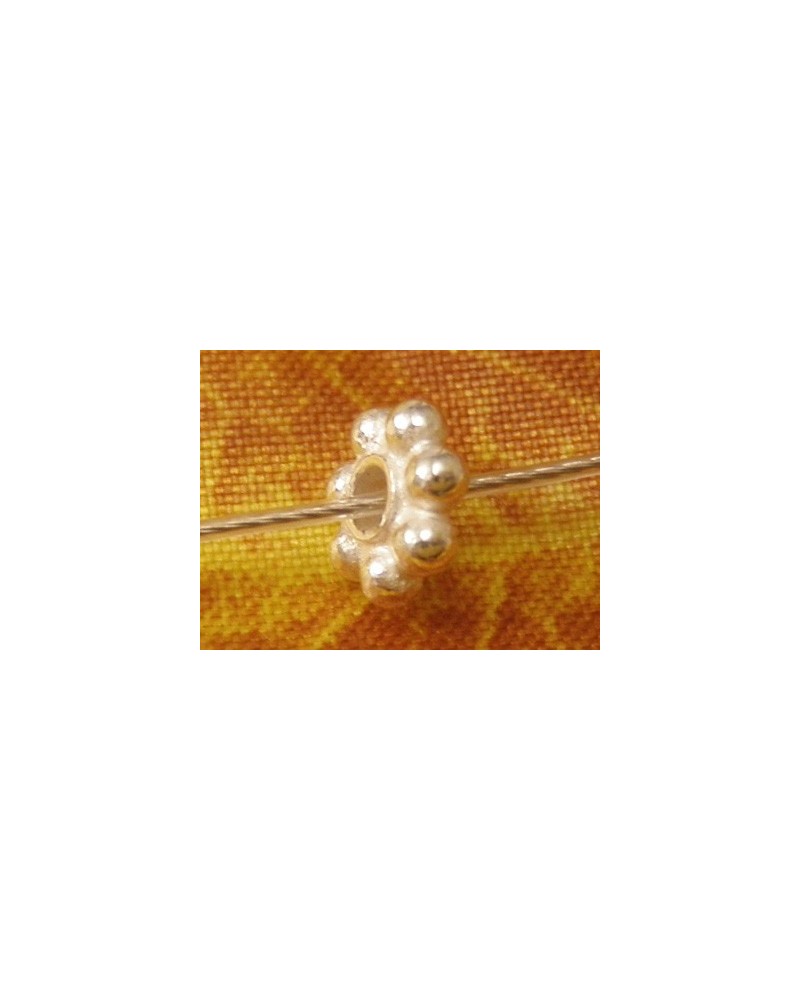 Zwischenteil, Blume 6x1.9mm, 925 Silber