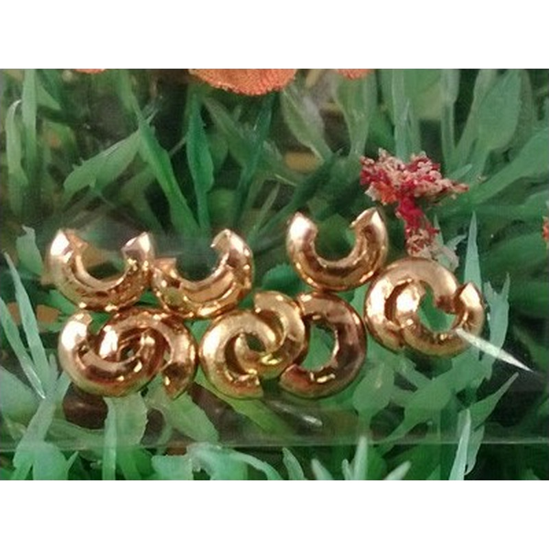Kaschierkalotte 4mm, vergoldet, 10 Stk