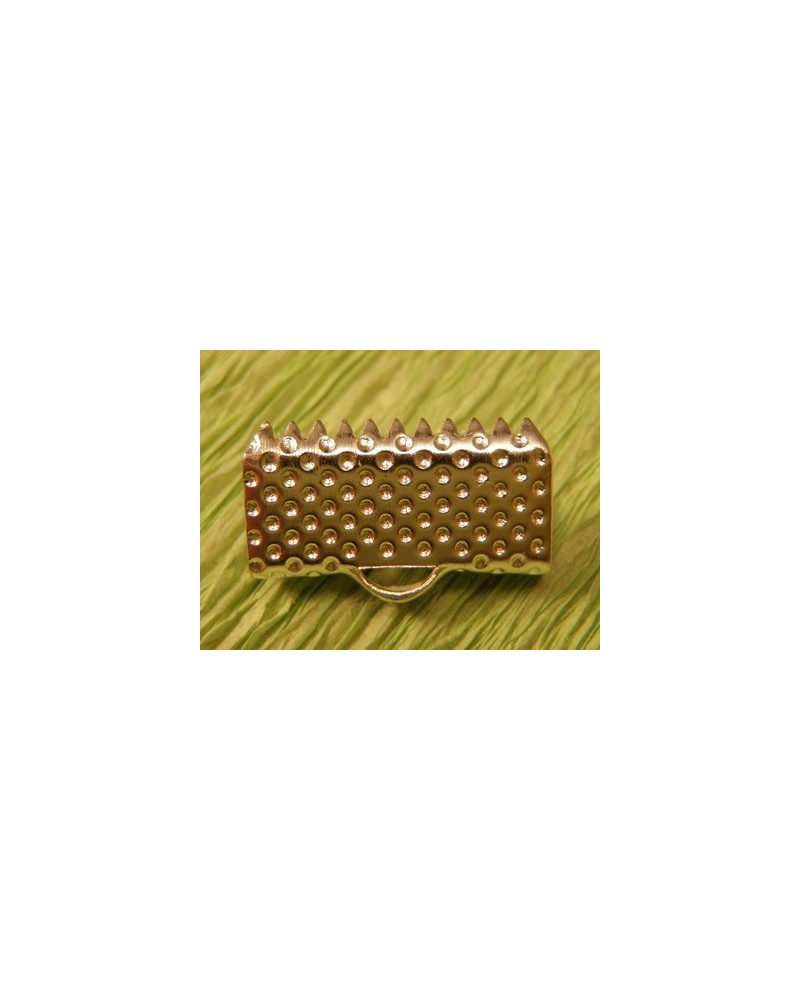 Bandcrimp 13mm, Messing silberfarben