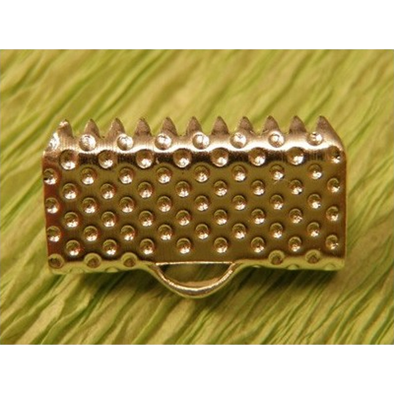 Bandcrimp 13mm, Messing silberfarben