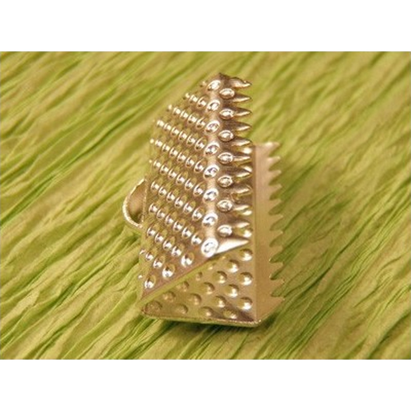 Bandcrimp 13mm, Messing silberfarben
