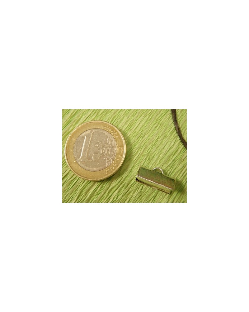 Bandcrimp 13mm, Messing silberfarben