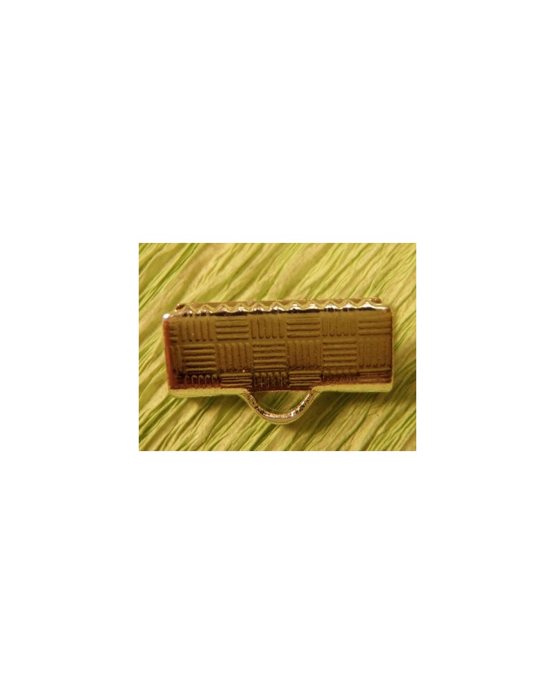 Bandcrimp 13mm, Messing silberfarben