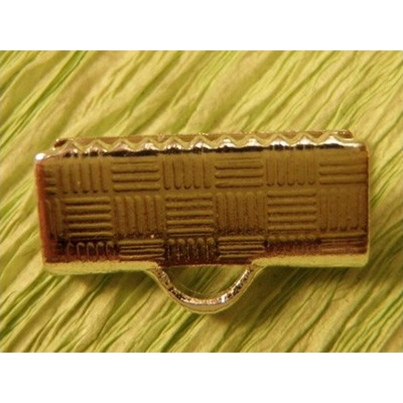 Bandcrimp 13mm, Messing silberfarben