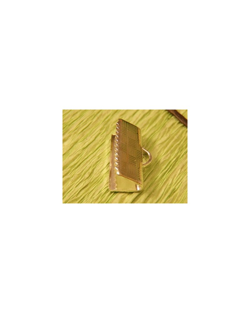 Bandcrimp 13mm, Messing silberfarben