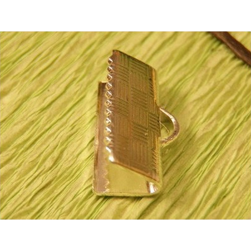 Bandcrimp 13mm, Messing silberfarben