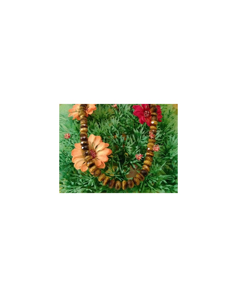 Tigeraugekette facettiert 8x5mm