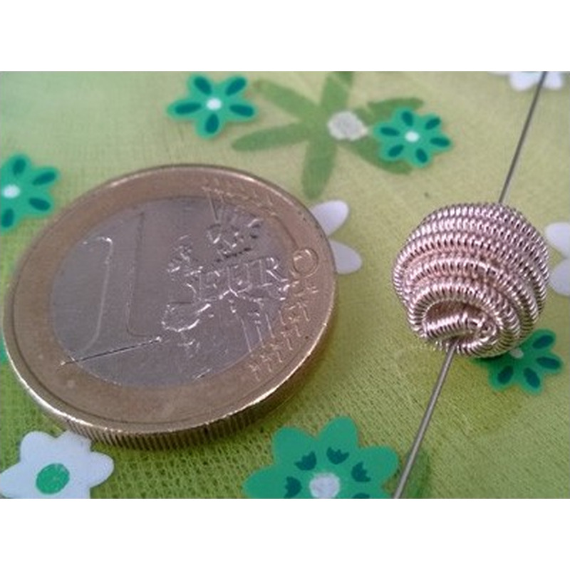 Drahtkugel 10mm, Messing versilbert
