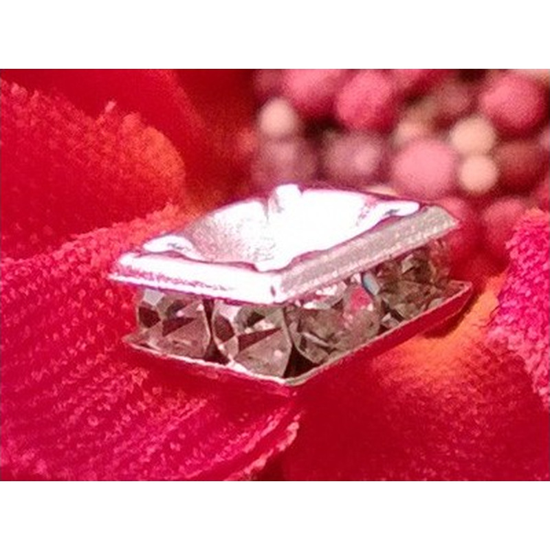 Zwischenteil Strass 5x2.5mm, Messing versilbert