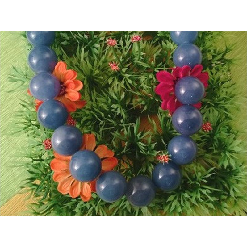 Jadekette blaufarben 18mm
