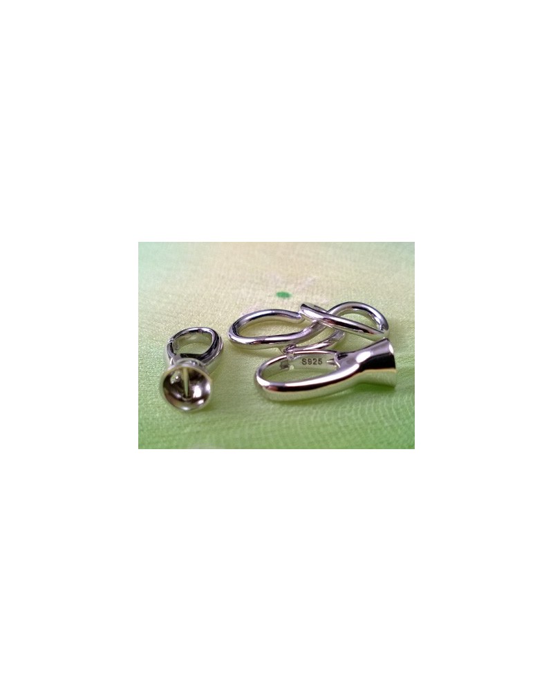 Schliesse 12x50mm, 925 Silber rhodiniert