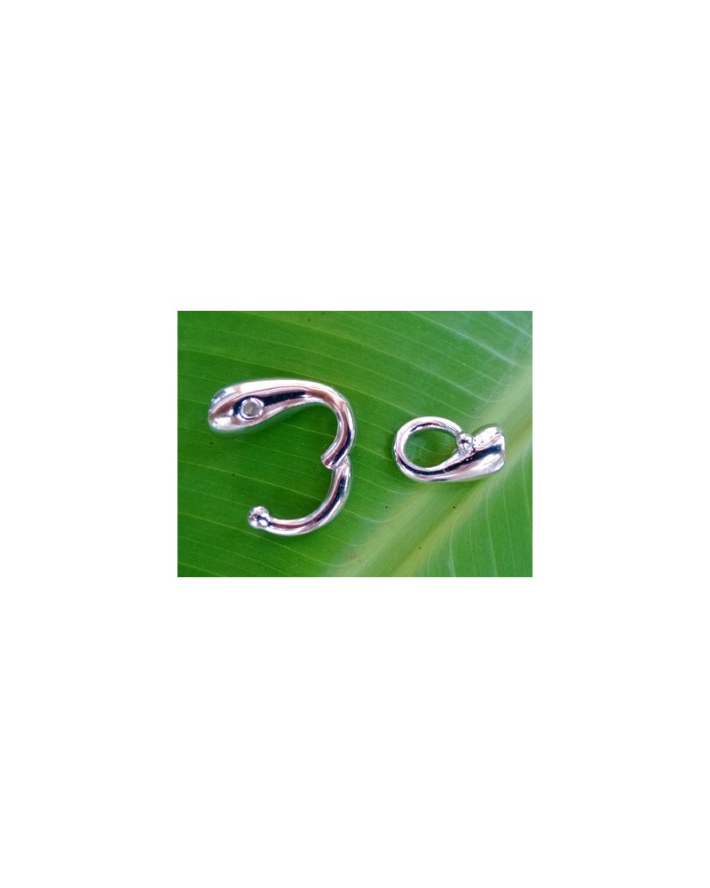 Schliesse 16x34mm, 925 Silber rhodiniert