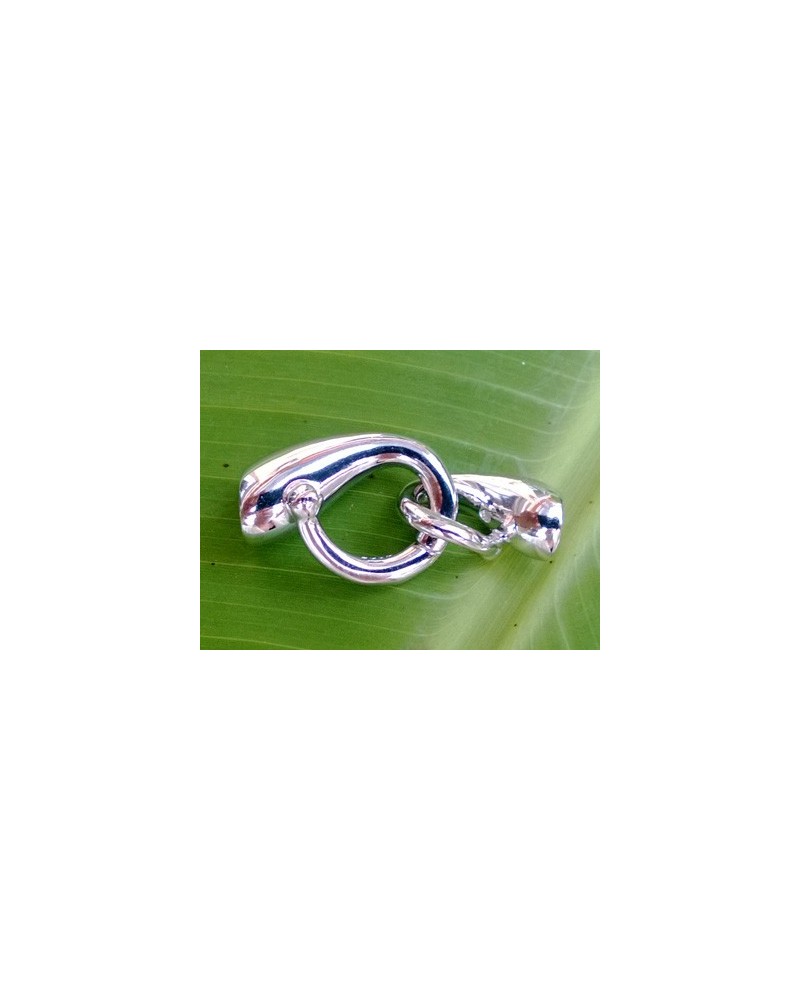 Schliesse 16x34mm, 925 Silber rhodiniert
