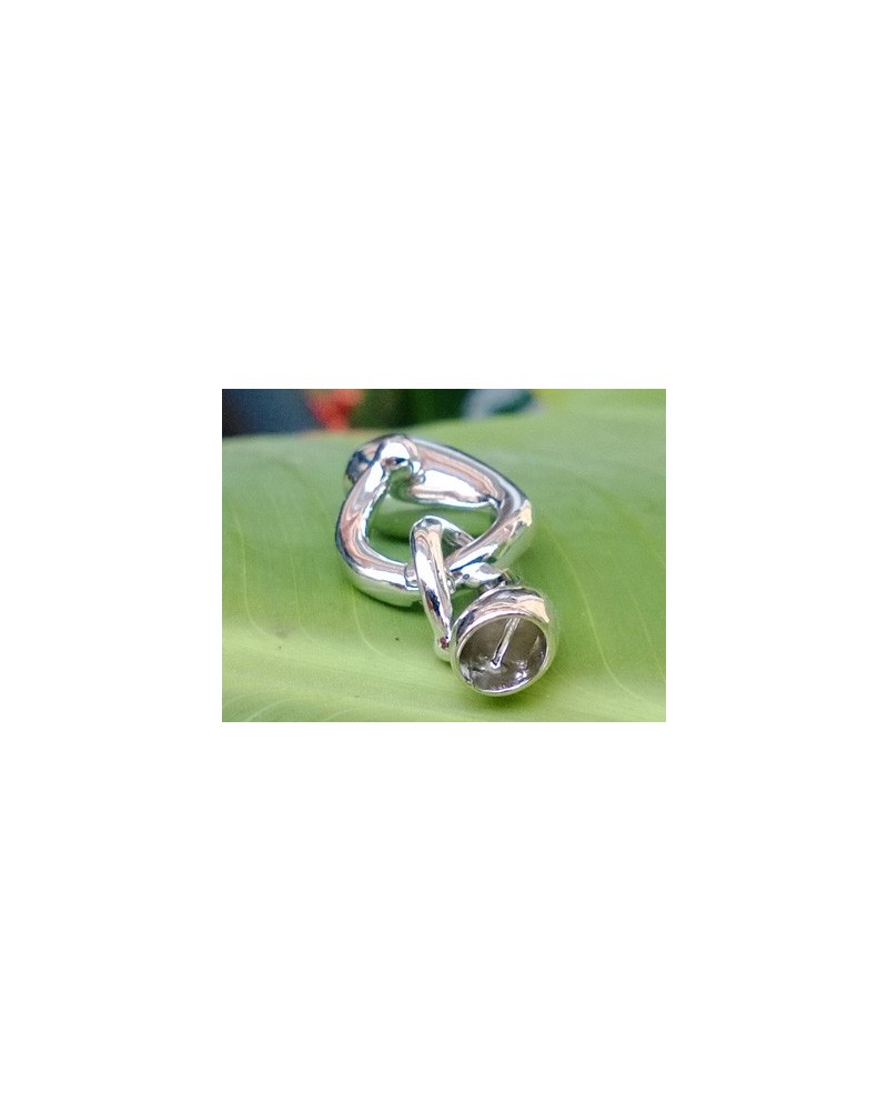 Schliesse 16x34mm, 925 Silber rhodiniert