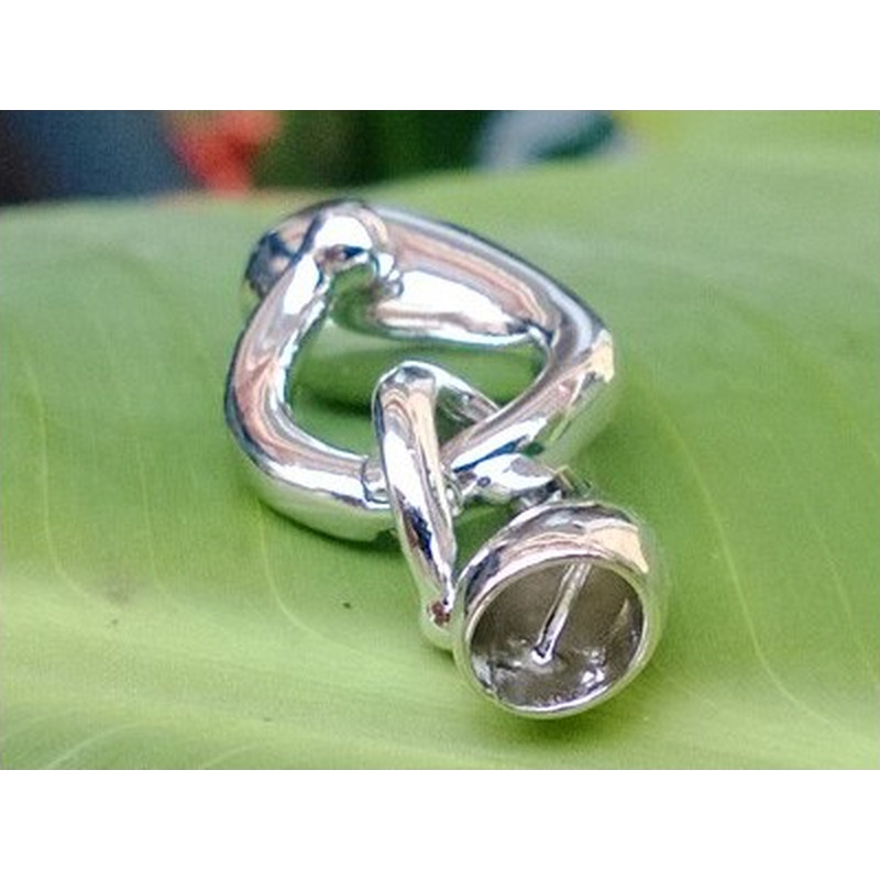 Schliesse 16x34mm, 925 Silber rhodiniert
