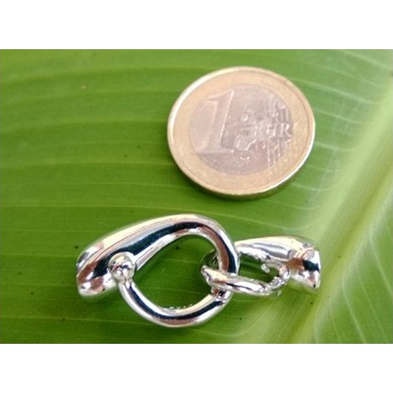 Schliesse 16x34mm, 925 Silber rhodiniert